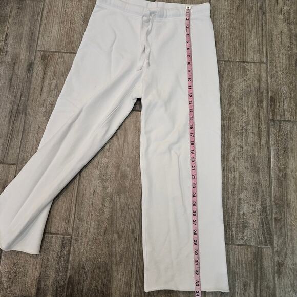 Frank & Eileen Catherine Favorite Sweatpants Women’s XS White Cotton Crop Wide - Picture 6 of 12